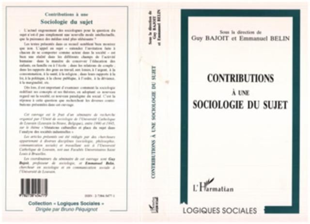 Produktbild: Contributions a Une Sociologiedu Sujet