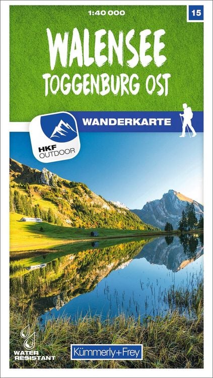 Produktbild: Walensee - Toggenburg Ost 15 Wanderkarte 1:40 000 matt laminiert