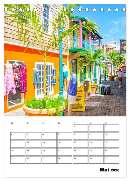 Produktbild: Karibik pur - mit Charme und Zauber (Tischkalender 2026 DIN A5 hoch), CALVENDO Monatskalender