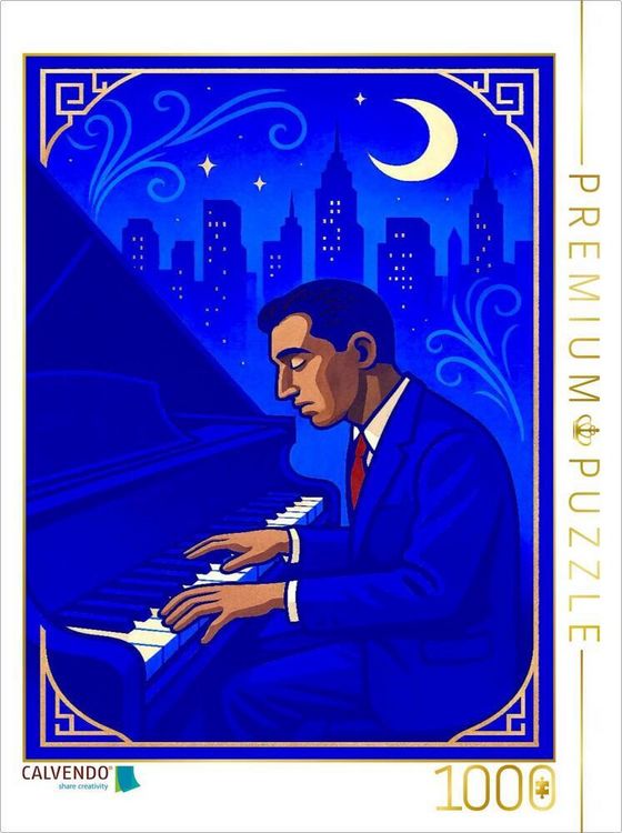 Produktbild: CALVENDO Puzzle "Rhapsody in Blue von George Gershwin | 1000 Teile Lege-Gr&ouml;&szlig;e 64x48cm Foto-Puzzle f&uuml;r gl&uuml;ckliche Stunden