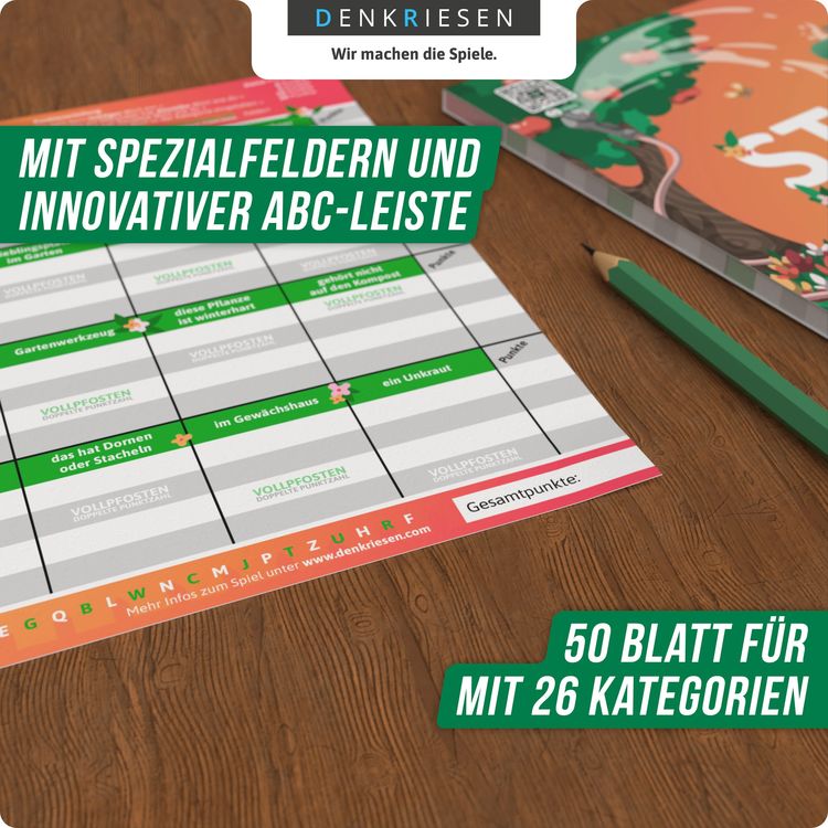Denkriesen - Stadt Land Vollpfosten® - Garten Edition - "alles im Grünen." - A4