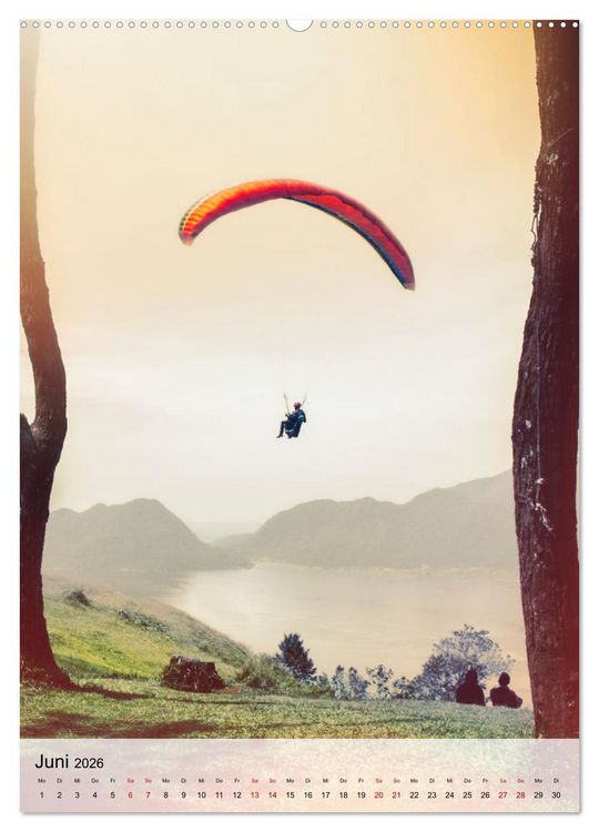 Produktbild: Paragliding - einfach Spa&szlig; (hochwertiger Premium Wandkalender 2026 DIN A2 hoch), Kunstdruck in Hochglanz