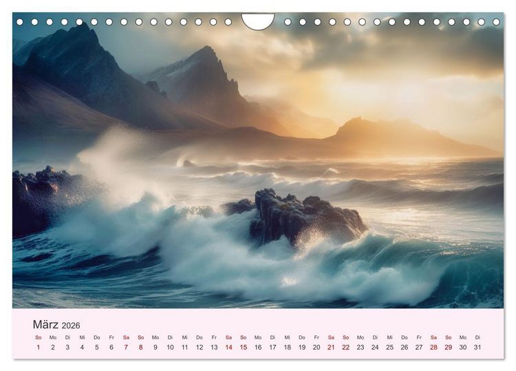 Produktbild: Sturmgetrieben - Der wilde K&uuml;stenkalender (Wandkalender 2026 DIN A4 quer), CALVENDO Monatskalender