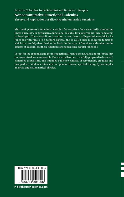 Produktbild: Noncommutative Functional Calculus