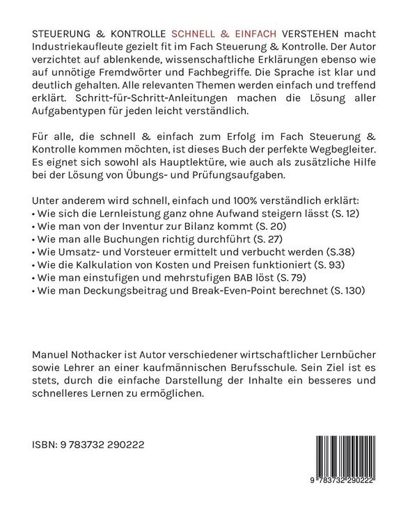 Produktbild: Steuerung und Kontrolle schnell & einfach verstehen - Industriekauffrau / Industriekaufmann