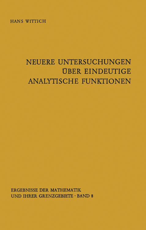 Produktbild: Neuere Untersuchungen &uuml;ber eindeutige analytische Funktionen