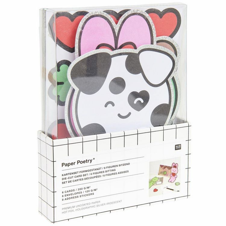 Produktbild: Kartenset formgestanzt Chingu, B6 , 8 Karten, 8 Umschl&auml;ge