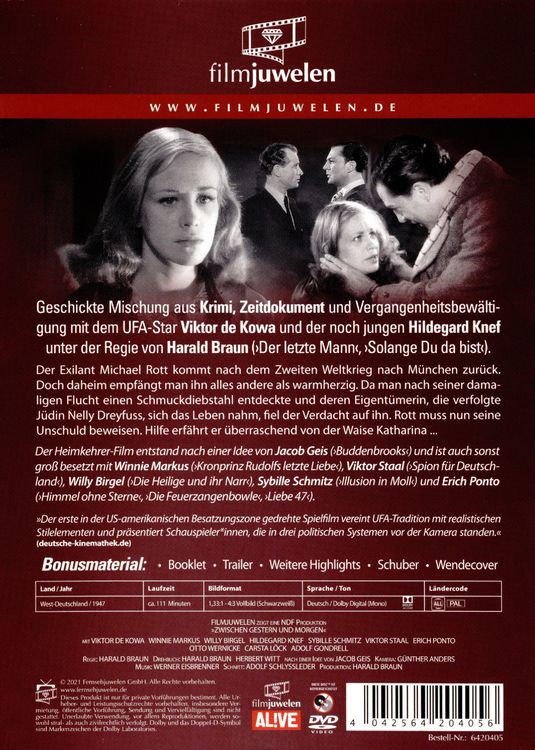 Produktbild: Zwischen Gestern und Morgen (Filmjuwelen)