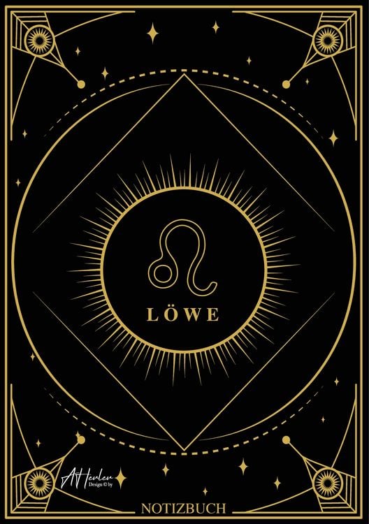 Produktbild: Edles Notizbuch Sternzeichen L&ouml;we | Designed by Alfred Herler