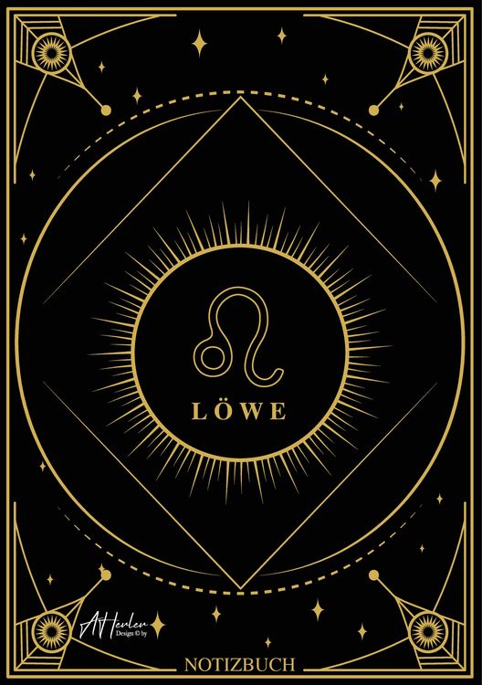 Produktbild: Edles Notizbuch Sternzeichen L&ouml;we | Designed by Alfred Herler
