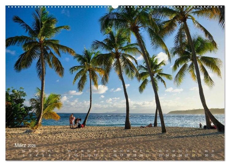Produktbild: Guadeloupe - Karibische Traumstr&auml;nde (hochwertiger Premium Wandkalender 2026 DIN A2 quer), Kunstdruck in Hochglanz