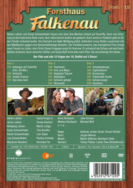 Produktbild: Forsthaus Falkenau - Staffel 19 [3 DVDs]