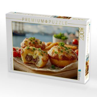 Produktbild: CALVENDO Puzzle Cheeseburger Muffins - der Geheimtipp | 2000 Teile Lege-Gr&ouml;&szlig;e 90x67cm Foto-Puzzle f&uuml;r gl&uuml;ckliche Stunden