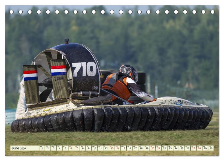 Produktbild: Hovercraft Racing on the Thuringian Sea (Desk Calendar 2026 DIN A5 landscape), CALVENDO 12 Month DeskCalendar