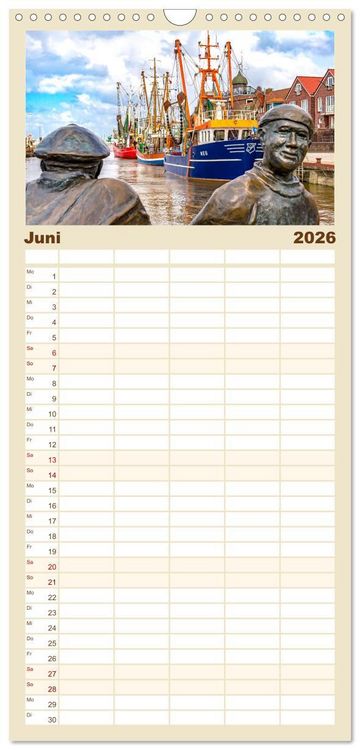 Produktbild: Familienplaner 2026 - NORDSEE-VERLIEBT mit 5 Spalten (Wandkalender, 21 x 45 cm) CALVENDO