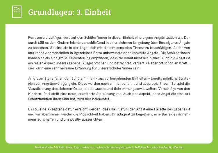 Produktbild: Resilient durchs Schuljahr: Meine Angst, meine Wut, meine Wahrnehmung der Welt