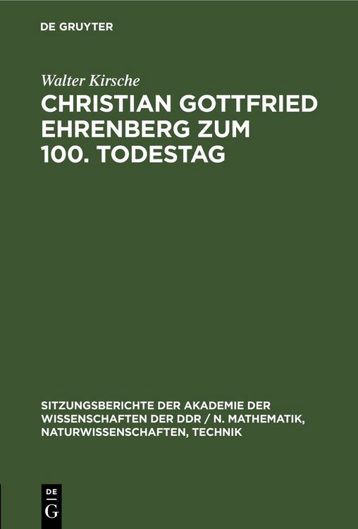 Produktbild: Christian Gottfried Ehrenberg zum 100. Todestag
