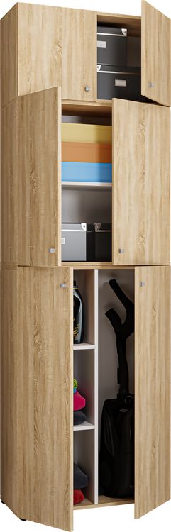Produktbild: Holz Besenschrank Staubsauger Putzschrank Lona A