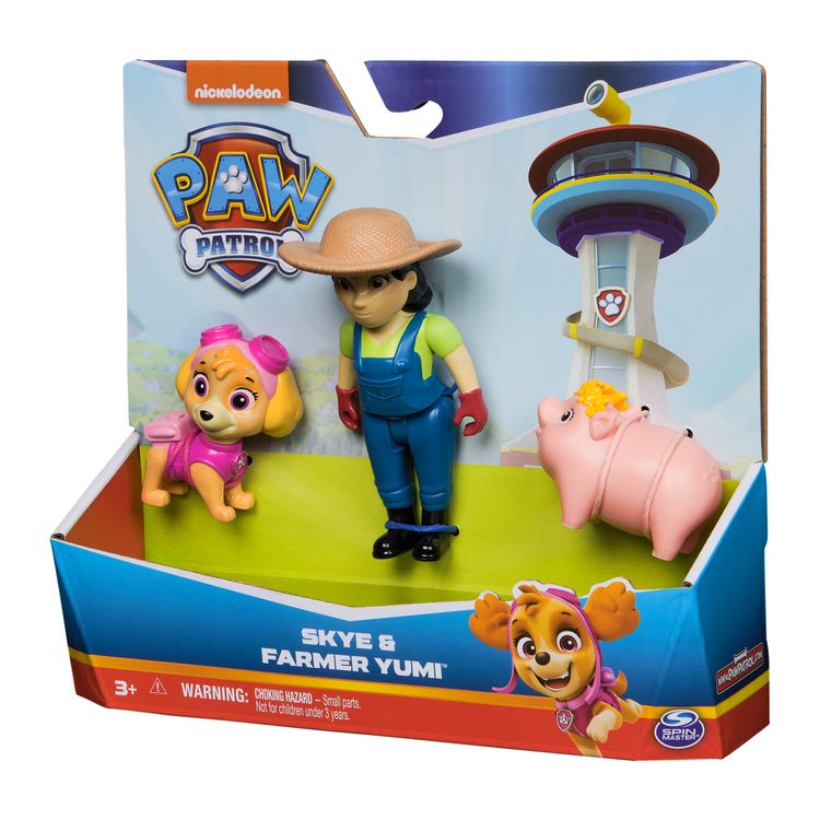 Produktbild: PAW Patrol Hero Pups &ndash; Actionfigurenset mit Skye Hundefigur, B&auml;uerin Yumi Figur und 1 Schweinchen