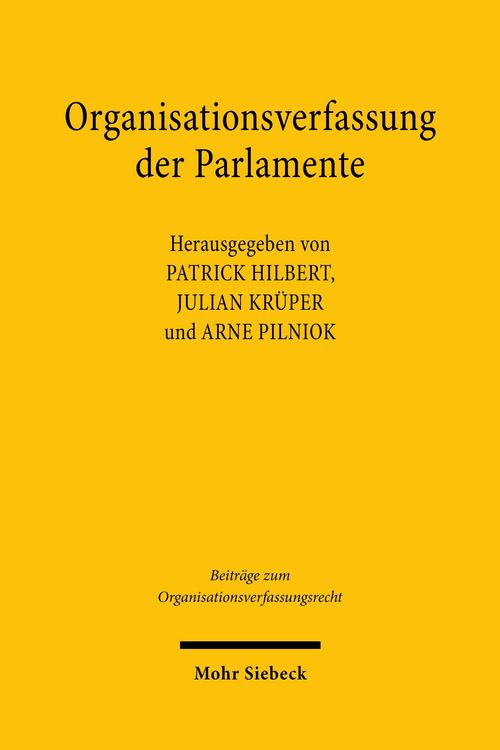 Produktbild: Organisationsverfassung der Parlamente