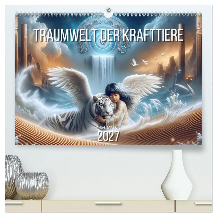 Produktbild: Traumwelt der Krafttiere (hochwertiger Premium Wandkalender 2027 DIN A2 quer), Kunstdruck in Hochglanz