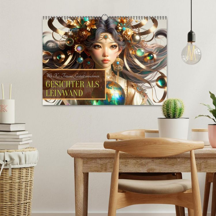 Produktbild: Gesichter als Leinwand (Wandkalender 2026 DIN A3 quer), CALVENDO Monatskalender