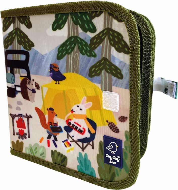Produktbild: Kreidemalbuch Set mit 4 Kreiden Camping
