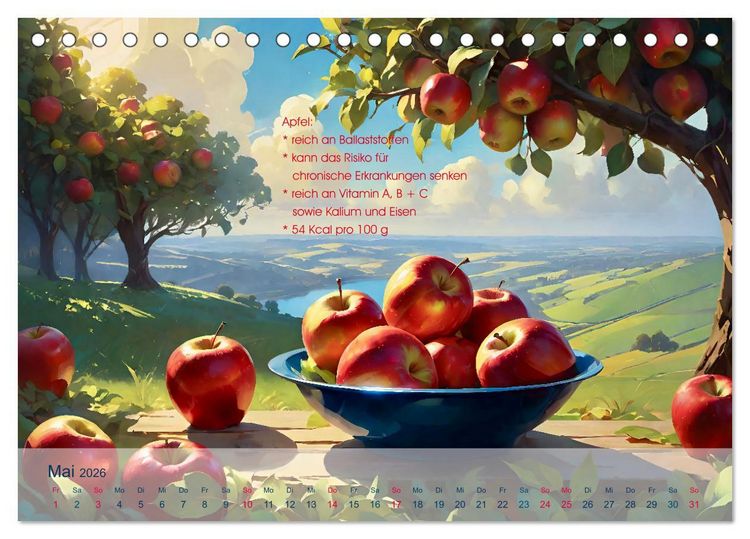 Produktbild: Low Carb Obst und Gem&uuml;se (Tischkalender 2026 DIN A5 quer), CALVENDO Monatskalender