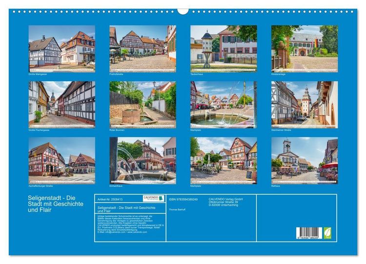 Produktbild: Seligenstadt - Die Stadt mit Geschichte und Flair (Wandkalender 2027 DIN A2 quer), CALVENDO Monatskalender