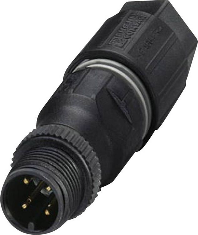 Produktbild: Phoenix Contact 1641769 Sensor-/Aktor-Steckverbinder, unkonfektioniert M12 Stecker, gerade Polzahl Sensoren: 4 1 St.