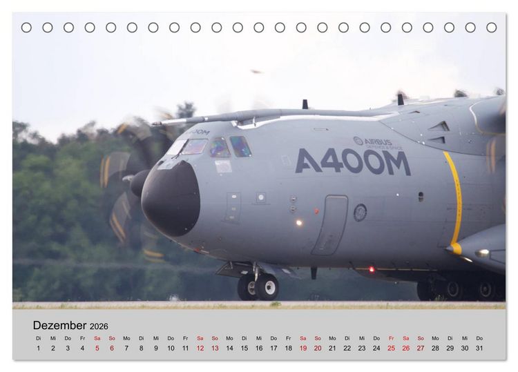 Produktbild: Transportflugzeug Airbus A400M Atlas (Tischkalender 2026 DIN A5 quer), CALVENDO Monatskalender
