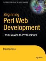 Produktbild: Beginning Perl Web Development