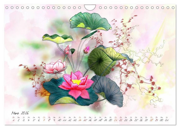 Produktbild: Lotus Bl&uuml;tenzauber (Wandkalender 2026 DIN A4 quer), CALVENDO Monatskalender