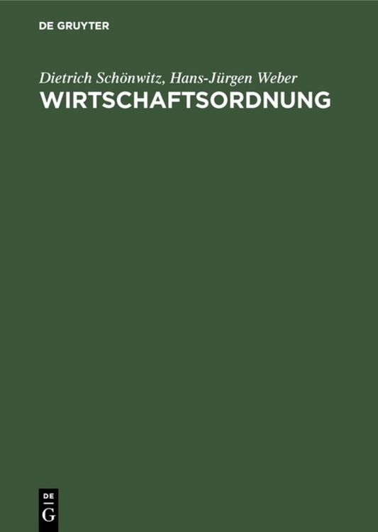 Produktbild: Wirtschaftsordnung