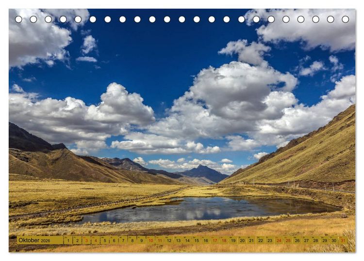 Produktbild: Urlaub in Peru (Tischkalender 2026 DIN A5 quer), CALVENDO Monatskalender