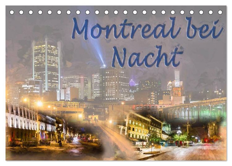 Produktbild: Montreal bei Nacht (Tischkalender 2026 DIN A5 quer), CALVENDO Monatskalender