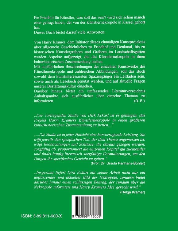 Produktbild: Die Kasseler K&uuml;nstlernekropole