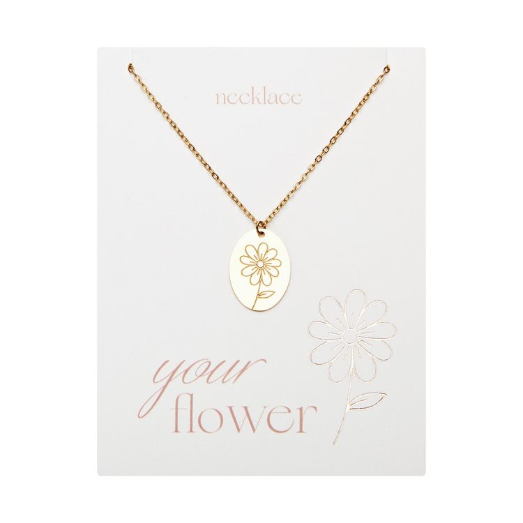 Produktbild: Halskette - "Your Flower" vergoldet - G&auml;nsebl&uuml;mchen