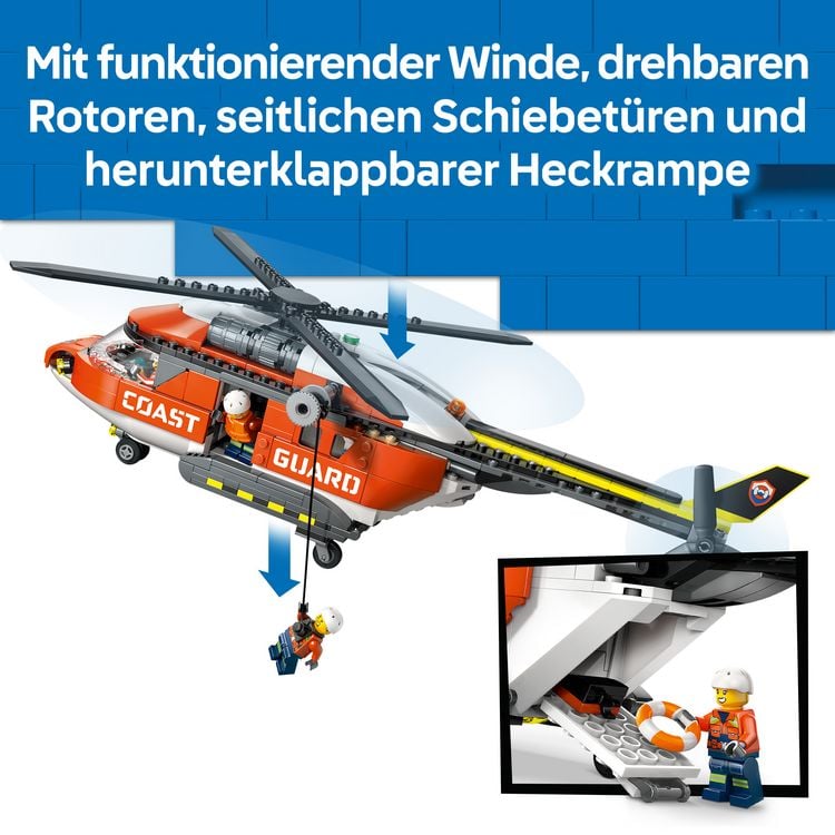 Produktbild: LEGO City 60503 Hubschrauber der K&uuml;stenwache, Spielzeug mit Minifiguren