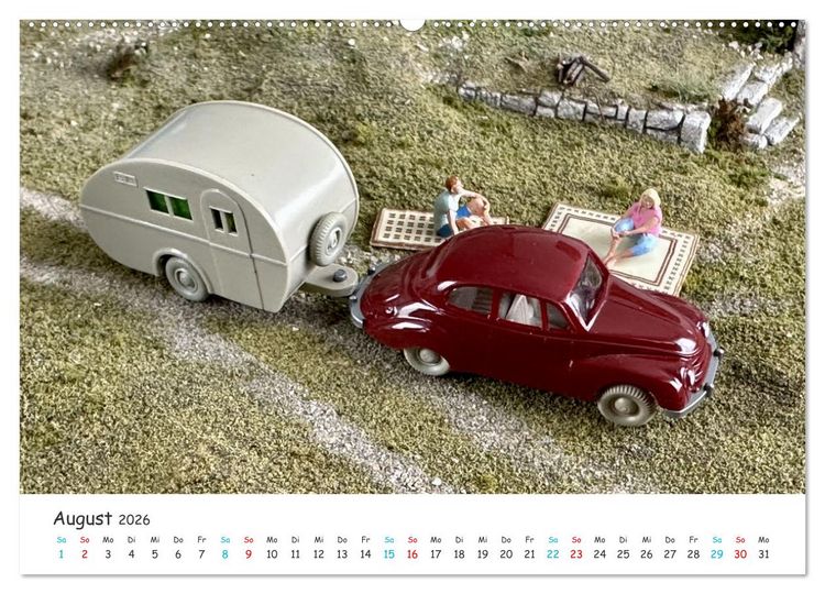 Produktbild: Autos auf der Modellbahn (Wandkalender 2026 DIN A2 quer), CALVENDO Monatskalender