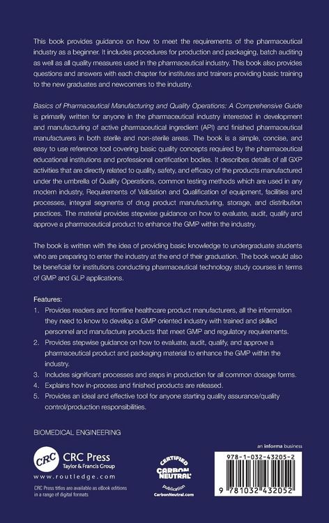 Produktbild: Basics of Pharmaceutical Manufacturing and Quality Operations