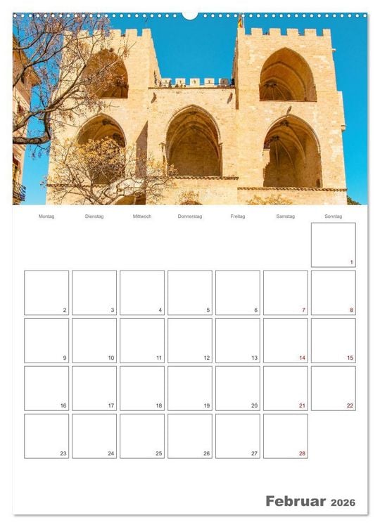 Produktbild: Valencia - Reiseplaner (Wandkalender 2026 DIN A2 hoch), CALVENDO Monatskalender