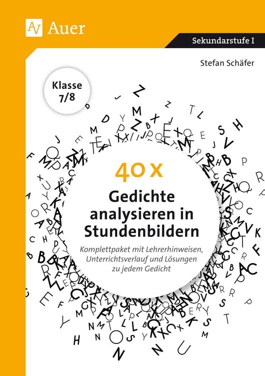 Produktbild: 40 x Gedichte analysieren in Stundenbildern 7-8