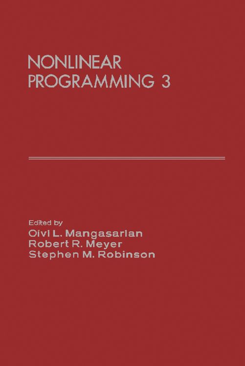 Produktbild: Nonlinear Programming 3