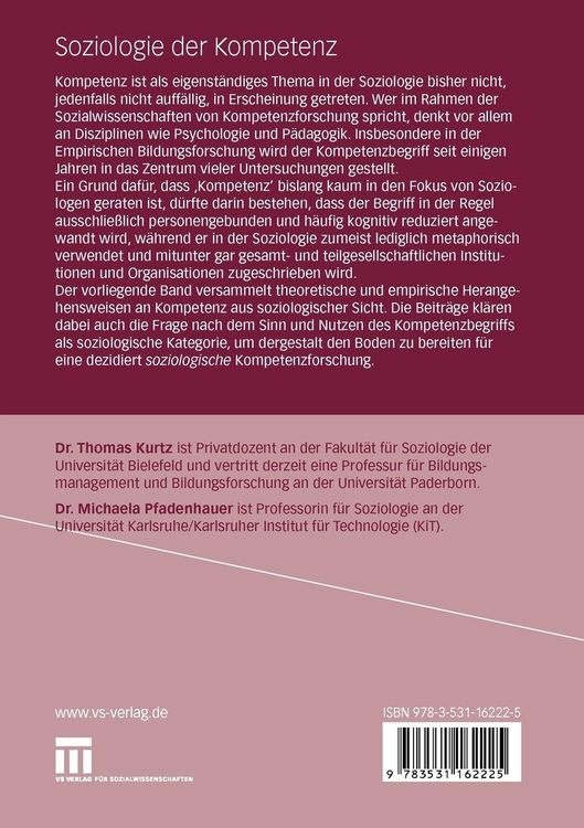 Produktbild: Soziologie der Kompetenz