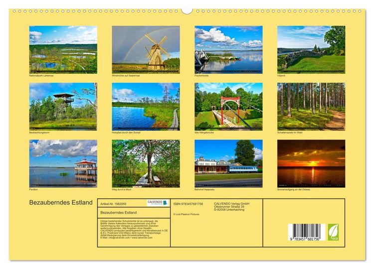 Produktbild: Bezauberndes Estland (hochwertiger Premium Wandkalender 2026 DIN A2 quer), Kunstdruck in Hochglanz