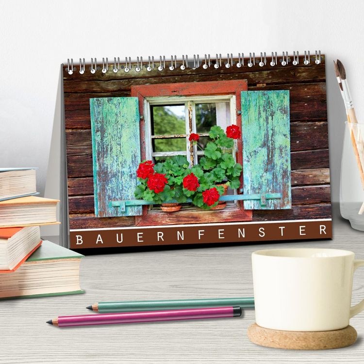 Produktbild: Bauernfenster (Tischkalender 2026 DIN A5 quer), CALVENDO Monatskalender