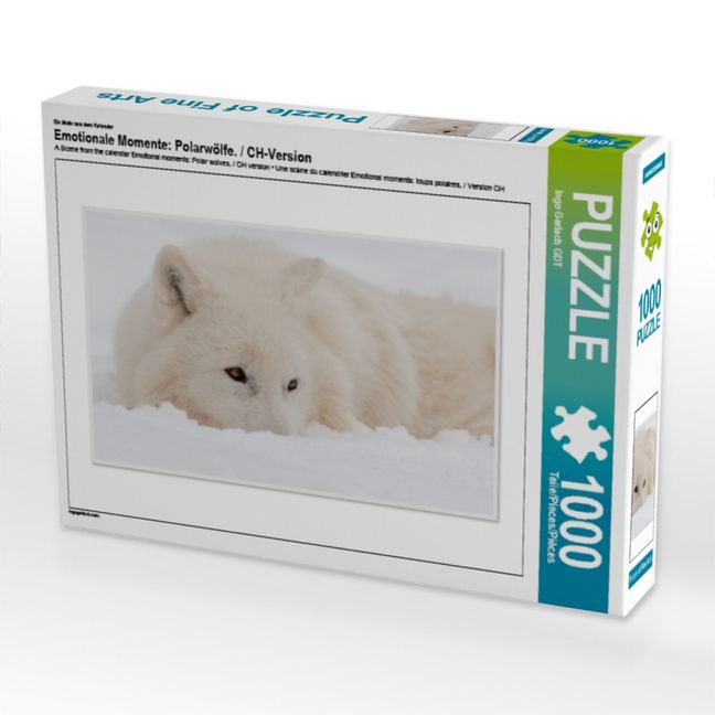 Produktbild: CALVENDO Puzzle Ein Motiv aus dem Kalender Emotionale Momente: Polarw&ouml;lfe. / CH-Version | 1000 Teile Lege-Gr&ouml;&szlig;e 64x48cm Foto-Puzzle f&uuml;r gl&uuml;ckliche Stunden