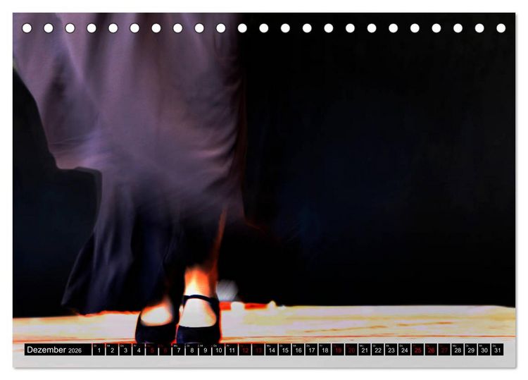 Produktbild: Flamenco. Spanischer Tanz (Tischkalender 2026 DIN A5 quer), CALVENDO Monatskalender