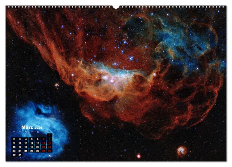 Produktbild: Hubble - 35 Jahre atemberaubende Aufnahmen (Wandkalender 2026 DIN A2 quer), CALVENDO Monatskalender